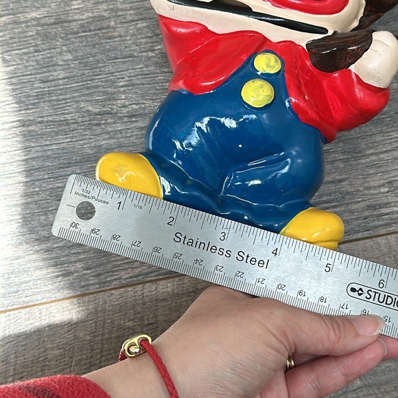 Vintage Happy Clown Playing Violin Saving Coin Piggy Bank - Picture 11 of 11